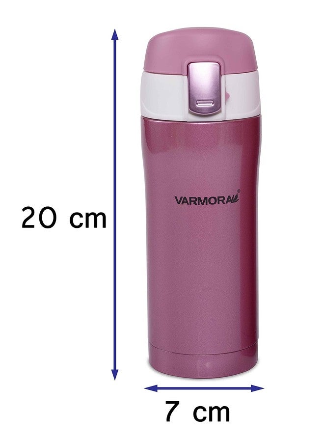 Varmora Valencia Thermosteel Vacuum Stainless Steel Bottle 24 Hours Hot and Cold (350 ml)(Assorted)(Pack of 2) - Image 2